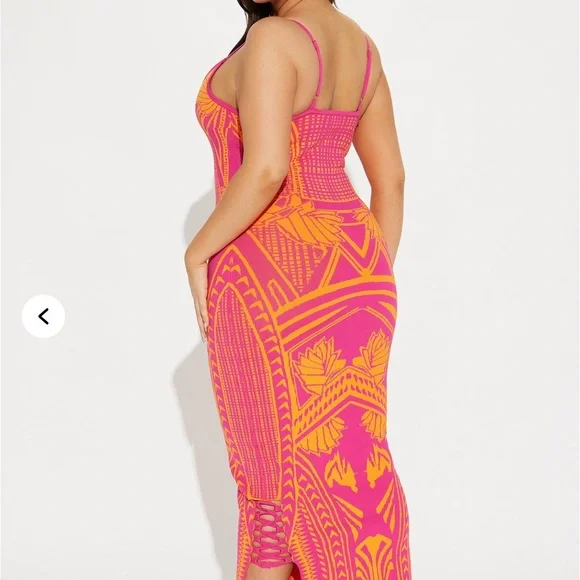 NWT Bad Gal Bandage Maxi Dress - Pink - Picture 5 of 7